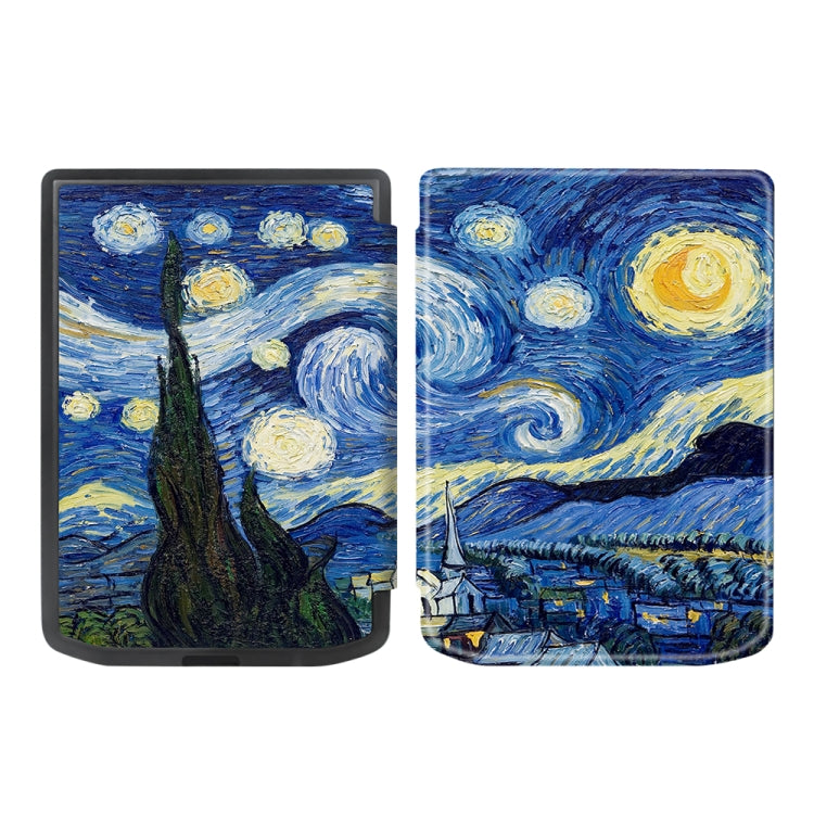 Painted Retro Skin-feel Leather Smart Tablet Case