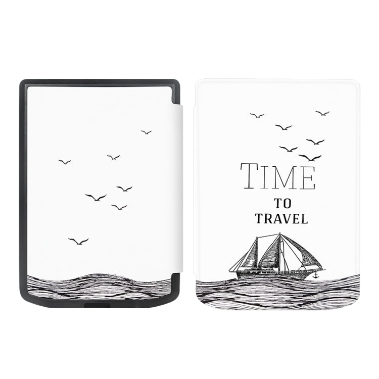 Painted Retro Skin-feel Leather Smart Tablet Case