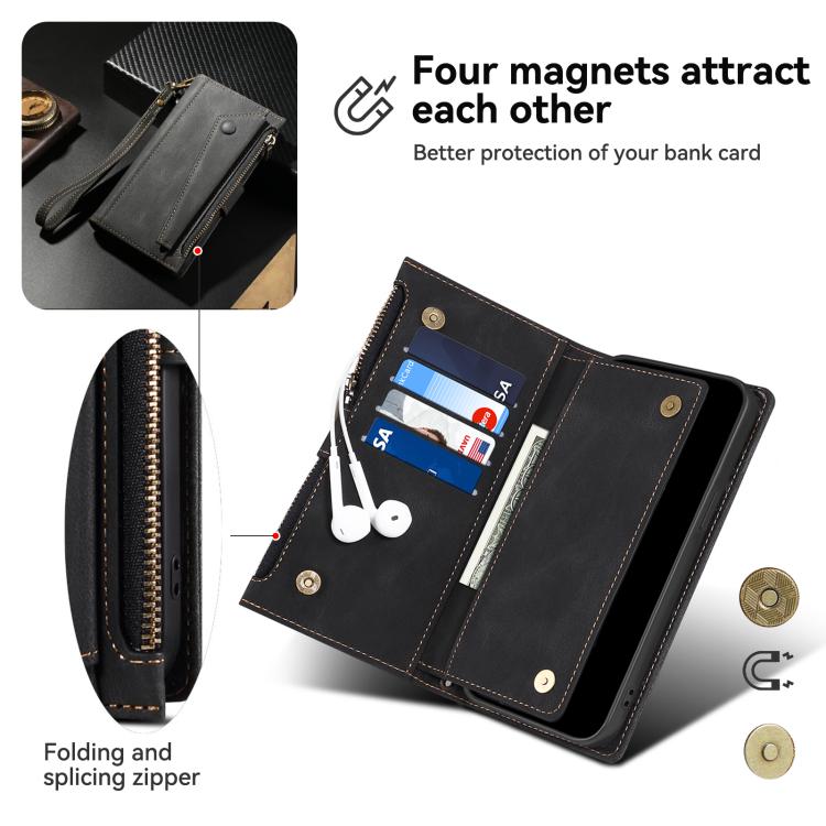 ESEBLE Retro Frosted RFID Leather Phone Case