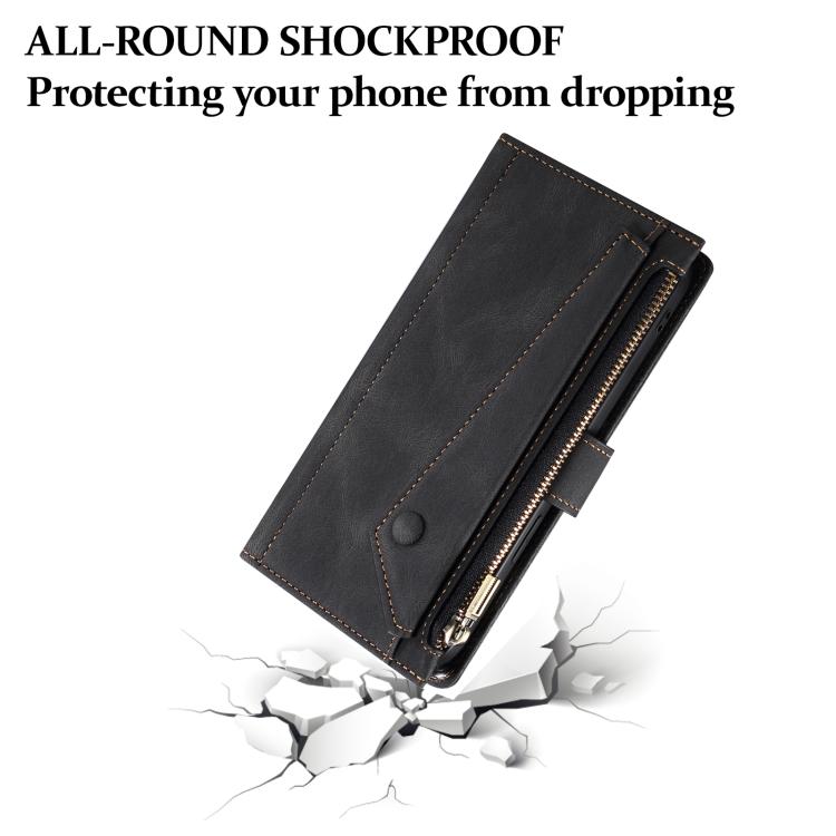 ESEBLE Retro Frosted RFID Leather Phone Case