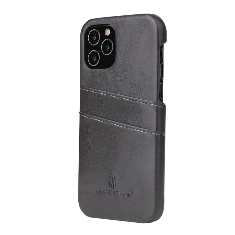 Fierre Shann Retro Oil Wax Texture PU Leather Case with Card Slots, Compatible with iPhone 12 mini