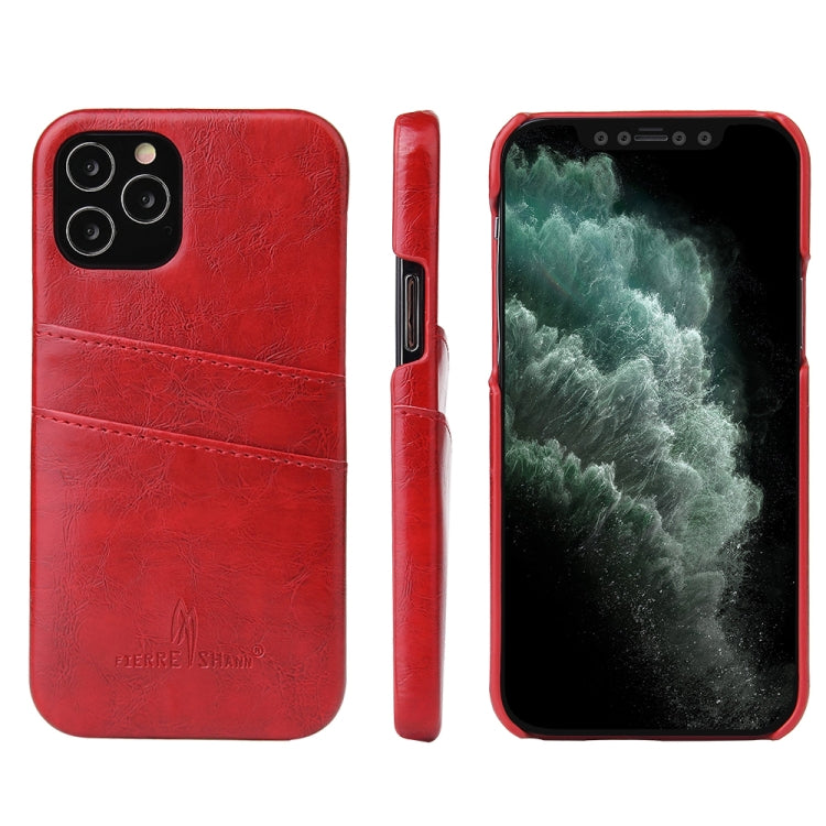 Fierre Shann Retro Oil Wax Texture PU Leather Case with Card Slots, Compatible with iPhone 12 mini