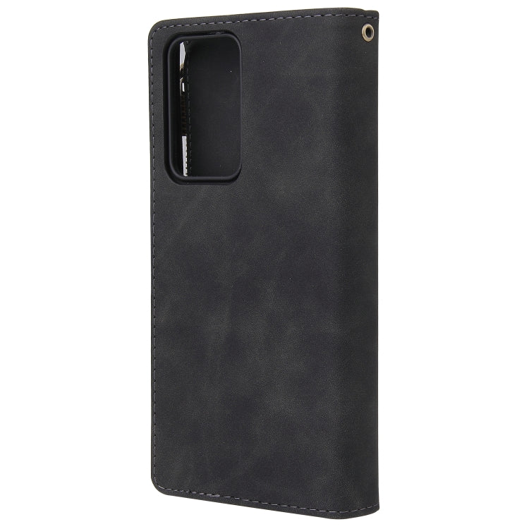 Multifunctional Retro Frosted Horizontal Flip Leather Case with Card Slot & Holder & Zipper Wallet & Photo Frame & Lanyard