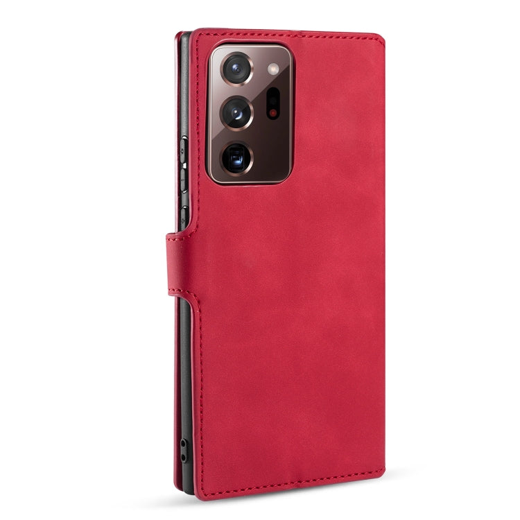 DG.MING Retro Oil Side Horizontal Flip Case with Holder & Card Slots & Wallet, Compatible with Samsung Galaxy Note20 Ultra