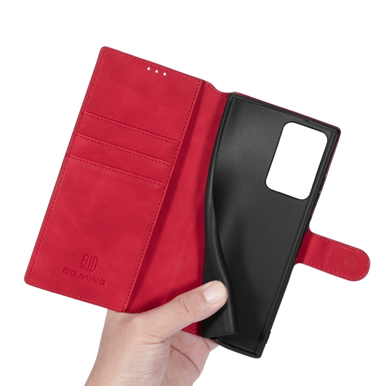 DG.MING Retro Oil Side Horizontal Flip Case with Holder & Card Slots & Wallet, Compatible with Samsung Galaxy Note20 Ultra