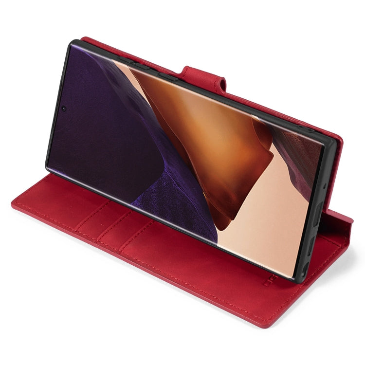 DG.MING Retro Oil Side Horizontal Flip Case with Holder & Card Slots & Wallet, Compatible with Samsung Galaxy Note20 Ultra