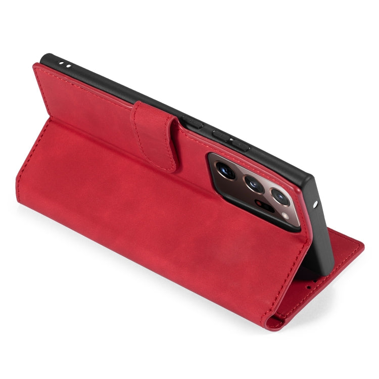 DG.MING Retro Oil Side Horizontal Flip Case with Holder & Card Slots & Wallet, Compatible with Samsung Galaxy Note20 Ultra