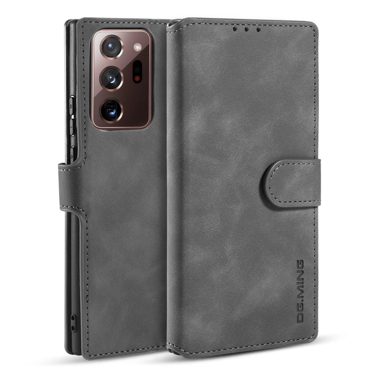 DG.MING Retro Oil Side Horizontal Flip Case with Holder & Card Slots & Wallet, Compatible with Samsung Galaxy Note20 Ultra