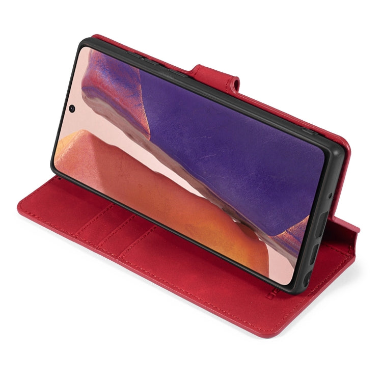 DG.MING Retro Oil Side Horizontal Flip Case with Holder & Card Slots & Wallet, Compatible with Samsung Galaxy Note20
