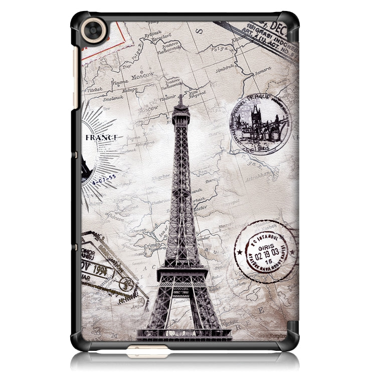 For Huawei Enjoy Tablet 2 10.1 inch / Honor Pad 6 10.1 inch Colored Drawing Pattern Horizontal Flip Leather Case with Three-folding Holder & Sleep / Wake-up Function