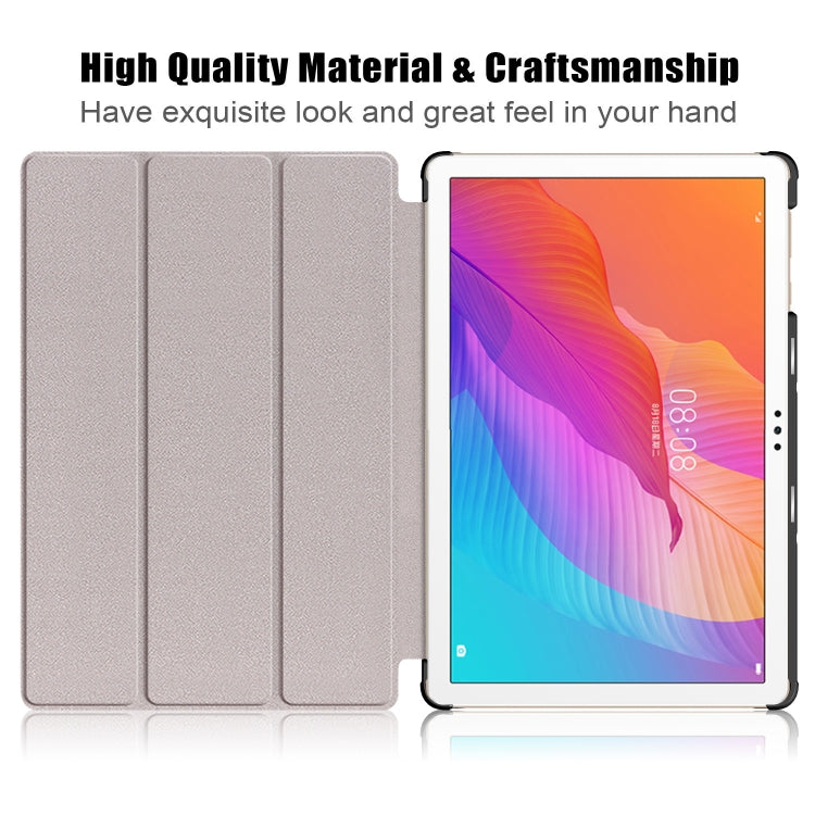 For Huawei Enjoy Tablet 2 10.1 inch / Honor Pad 6 10.1 inch Colored Drawing Pattern Horizontal Flip Leather Case with Three-folding Holder & Sleep / Wake-up Function