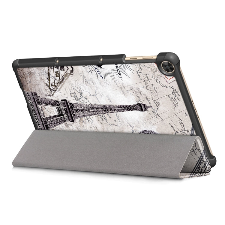 For Huawei Enjoy Tablet 2 10.1 inch / Honor Pad 6 10.1 inch Colored Drawing Pattern Horizontal Flip Leather Case with Three-folding Holder & Sleep / Wake-up Function