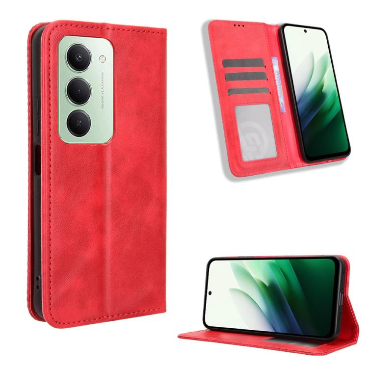 Magnetic Buckle Retro Texture Leather Phone Case