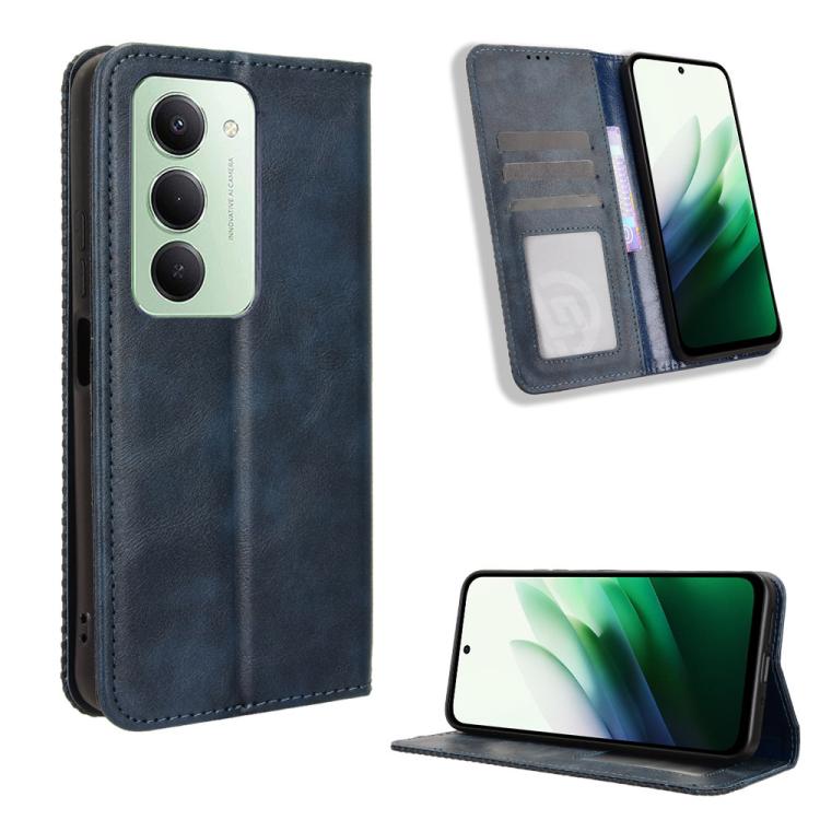 Magnetic Buckle Retro Texture Leather Phone Case