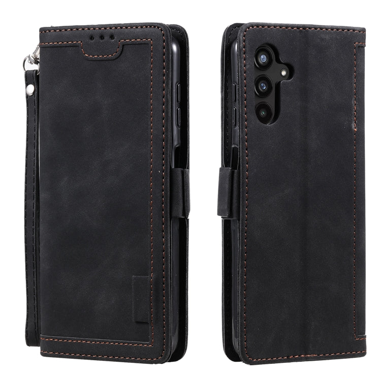 Retro Splicing Horizontal Flip Leather Phone Case, Compatible with Samsung Galaxy S25+ 5G