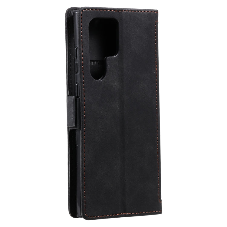 Retro Splicing Horizontal Flip Leather Phone Case