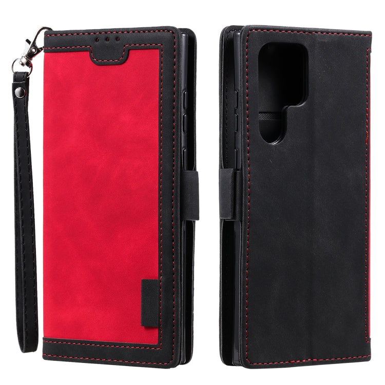 Retro Splicing Horizontal Flip Leather Phone Case, Compatible with Samsung Galaxy S25 Ultra 5G