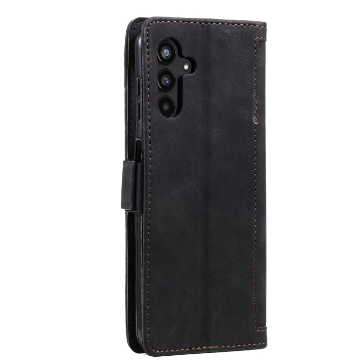 Retro Splicing Horizontal Flip Leather Phone Case, Compatible with Samsung Galaxy S25 5G