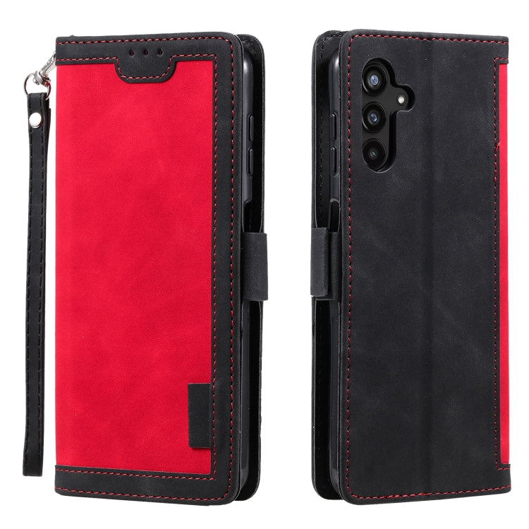 Retro Splicing Horizontal Flip Leather Phone Case, Compatible with Samsung Galaxy S25 5G