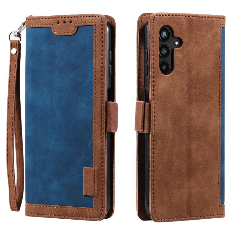 Retro Splicing Horizontal Flip Leather Phone Case, Compatible with Samsung Galaxy S25 FE 5G