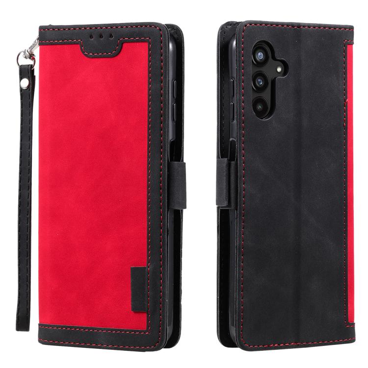 Retro Splicing Horizontal Flip Leather Phone Case, Compatible with Samsung Galaxy S25 FE 5G