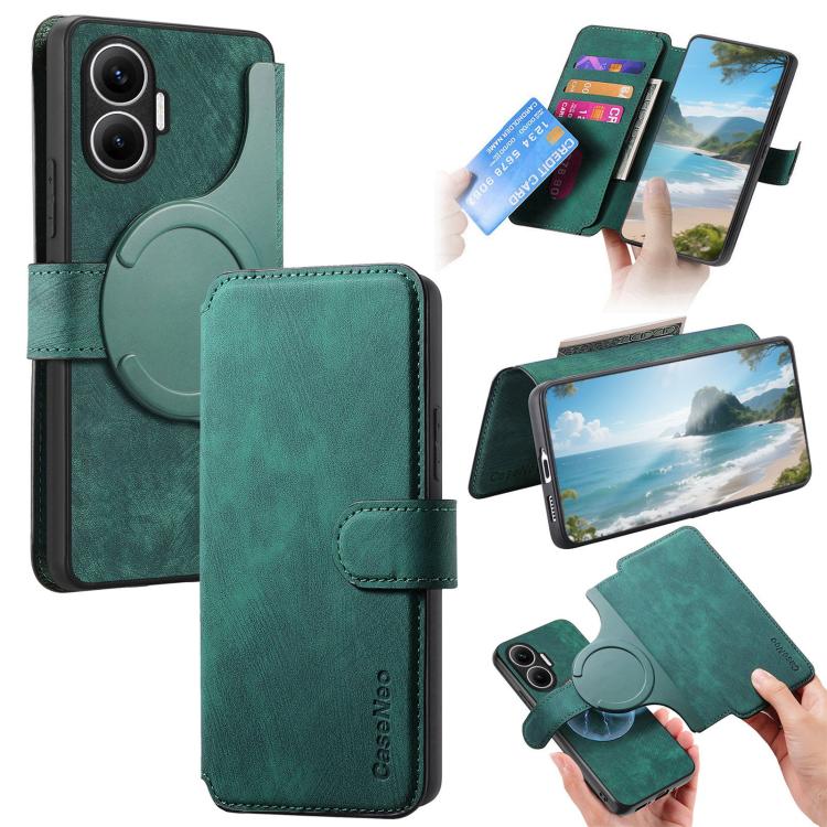 CaseNeo MagSafe RFID Anti-theft Retro Leather Phone Case