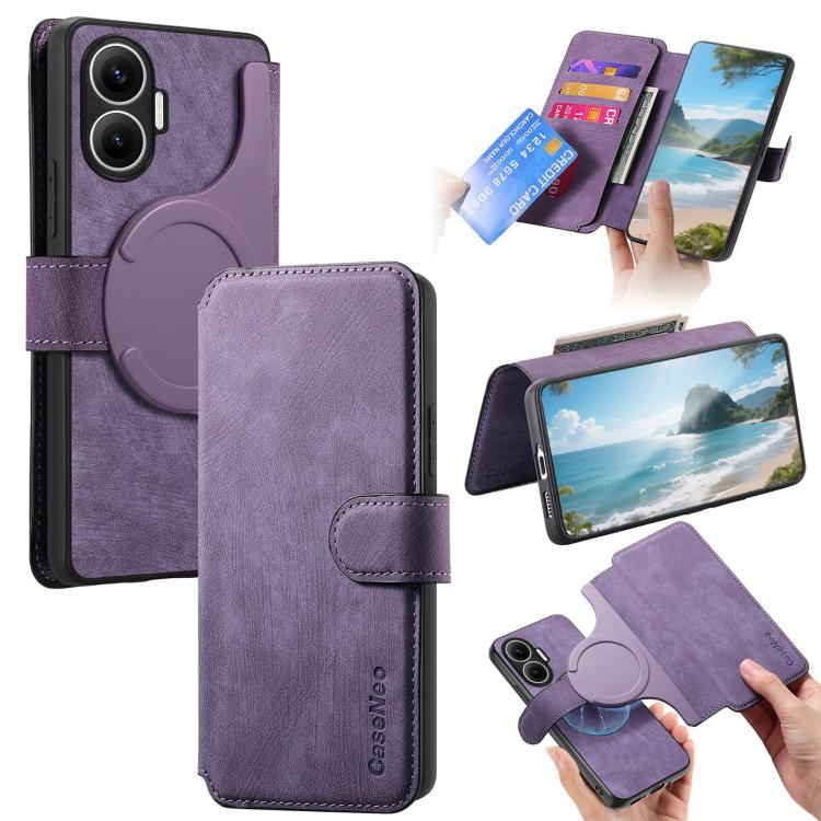 CaseNeo MagSafe RFID Anti-theft Retro Leather Phone Case