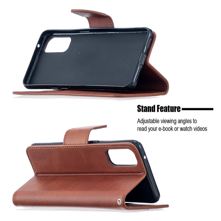 Retro Lambskin Texture Pure Color Horizontal Flip PU Leather Case with Holder & Card Slots & Wallet & Lanyard, Compatible with OPPO Reno4 5G