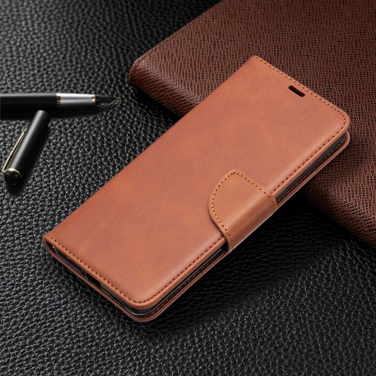 Retro Lambskin Texture Pure Color Horizontal Flip PU Leather Case with Holder & Card Slots & Wallet & Lanyard, Compatible with OPPO Reno4 5G