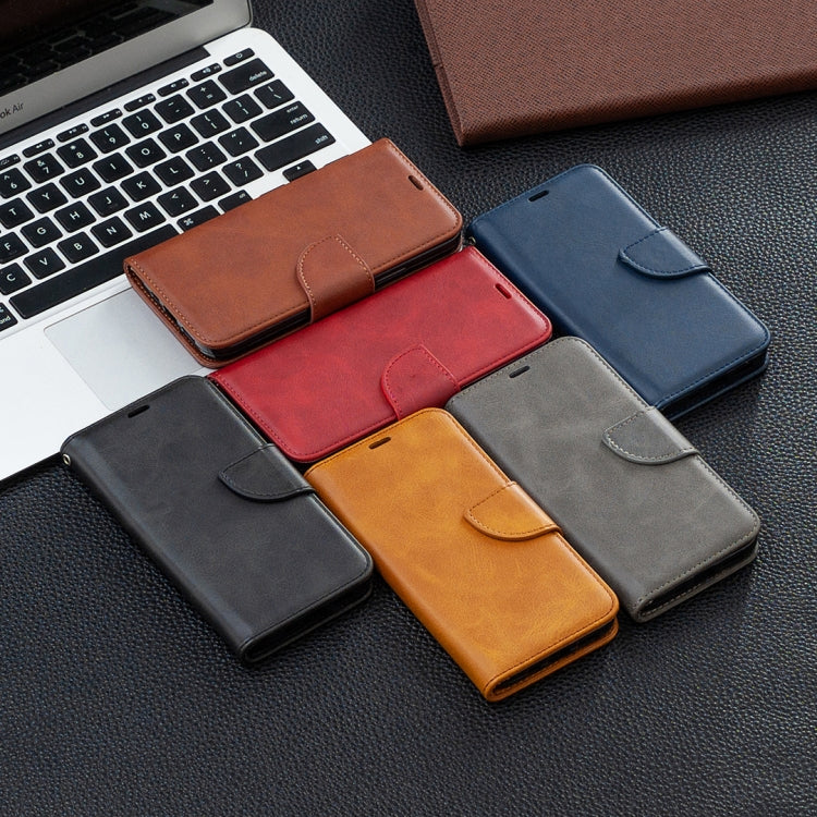 Retro Lambskin Texture Pure Color Horizontal Flip PU Leather Case with Holder & Card Slots & Wallet & Lanyard, Compatible with OPPO Reno4 5G