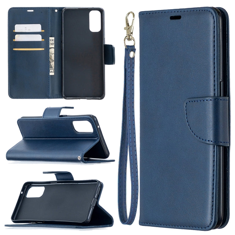 Retro Lambskin Texture Pure Color Horizontal Flip PU Leather Case with Holder & Card Slots & Wallet & Lanyard, Compatible with OPPO Reno4 5G