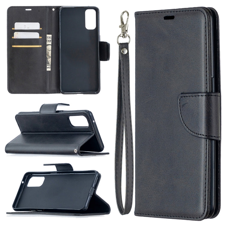 Retro Lambskin Texture Pure Color Horizontal Flip PU Leather Case with Holder & Card Slots & Wallet & Lanyard, For OPPO Reno4 5G