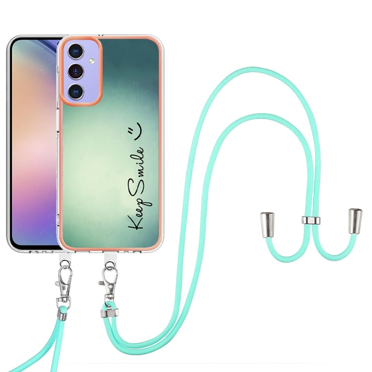 Electroplating Dual-side IMD Phone Case with Lanyard, Compatible with Samsung Galaxy A16 5G