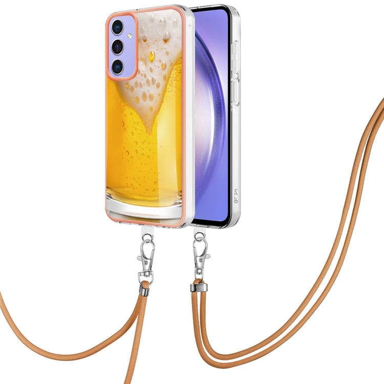 Electroplating Dual-side IMD Phone Case with Lanyard, Compatible with Samsung Galaxy A16 5G