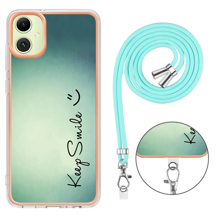 Electroplating Dual-side IMD Phone Case with Lanyard, Compatible with Samsung Galaxy A06 4G