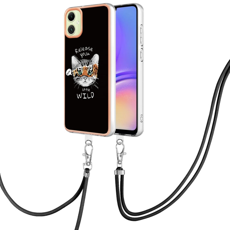 Electroplating Dual-side IMD Phone Case with Lanyard, Compatible with Samsung Galaxy A06 4G