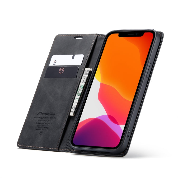 CaseMe-013 Multifunctional Retro Frosted Horizontal Flip Leather Case with Card Slot & Holder & Wallet, Compatible with iPhone 12 Pro Max