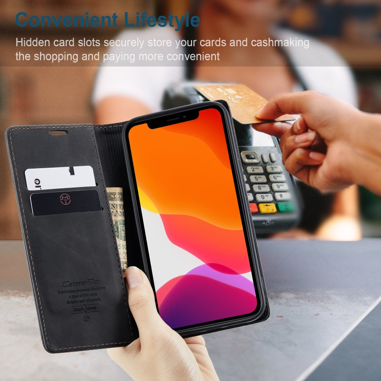 CaseMe-013 Multifunctional Retro Frosted Horizontal Flip Leather Case with Card Slot & Holder & Wallet, Compatible with iPhone 12 Pro Max