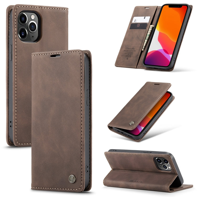 CaseMe-013 Multifunctional Retro Frosted Horizontal Flip Leather Case with Card Slot & Holder & Wallet, Compatible with iPhone 12 Pro Max