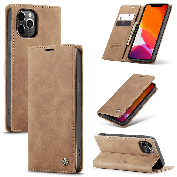CaseMe-013 Multifunctional Retro Frosted Horizontal Flip Leather Case with Card Slot & Holder & Wallet, Compatible with iPhone 12 Pro Max