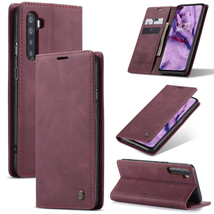 CaseMe-013 Multifunctional Retro Frosted Horizontal Flip Leather Case with Card Slot & Holder & Wallet, Compatible with OnePlus Nord
