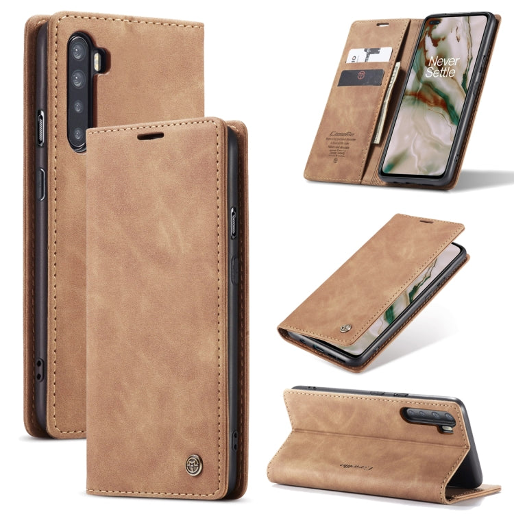 CaseMe-013 Multifunctional Retro Frosted Horizontal Flip Leather Case with Card Slot & Holder & Wallet, Compatible with OnePlus Nord