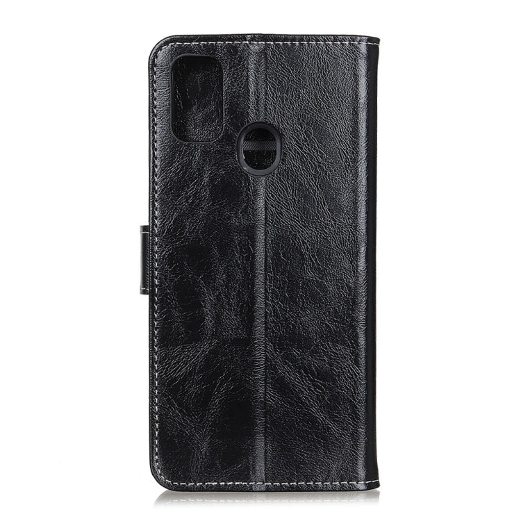 Compatible with OPPO A53 2020 Retro Crazy Horse Texture Horizontal Flip Leather Case with Holder & Card Slots & Photo Frame & Wallet, Compatible with OPPO A53 2020
