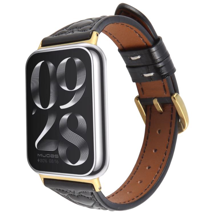 Metal Connector Heart-Shaped Embossed Leather Watch Band, Compatible with Xiaomi Mi Band 8 Pro / Redmi Watch 5