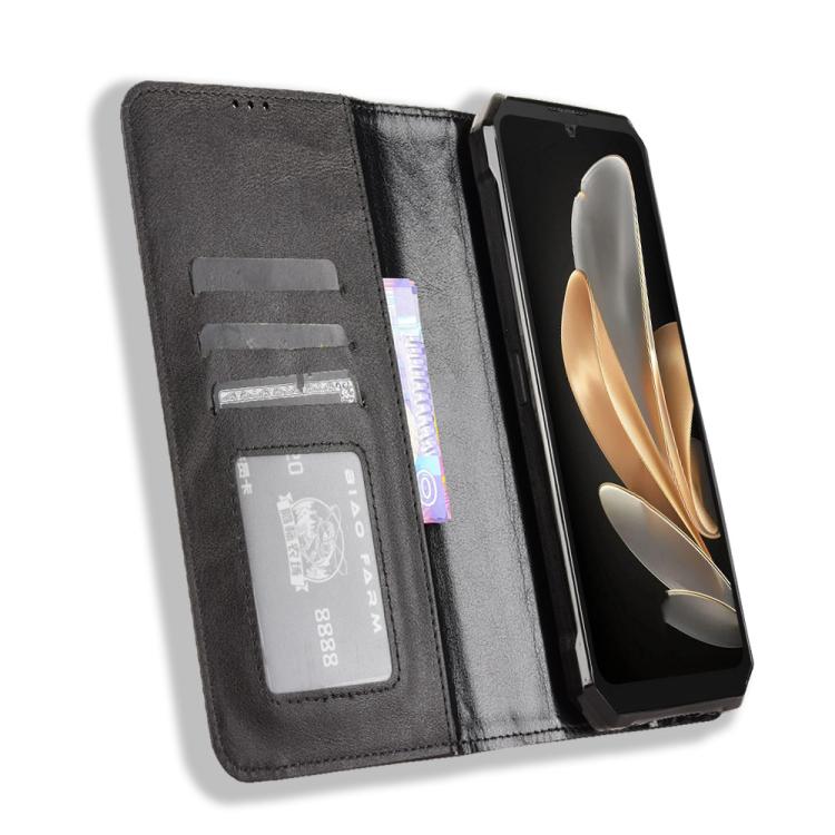 Magnetic Buckle Retro Texture Leather Phone Case, Compatible with Fossibot F109