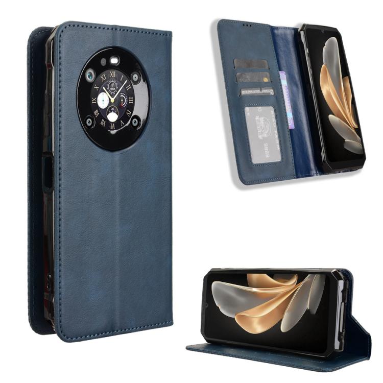 Magnetic Buckle Retro Texture Leather Phone Case, Compatible with Fossibot F109