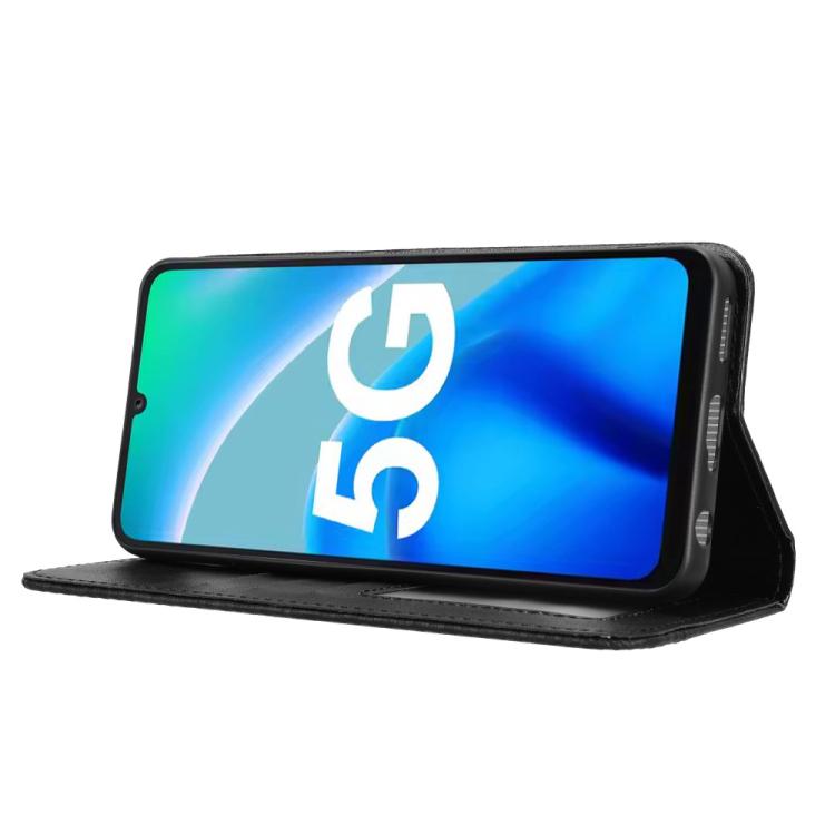 Magnetic Buckle Retro Texture Leather Phone Case, Compatible with Fossibot S1 5G