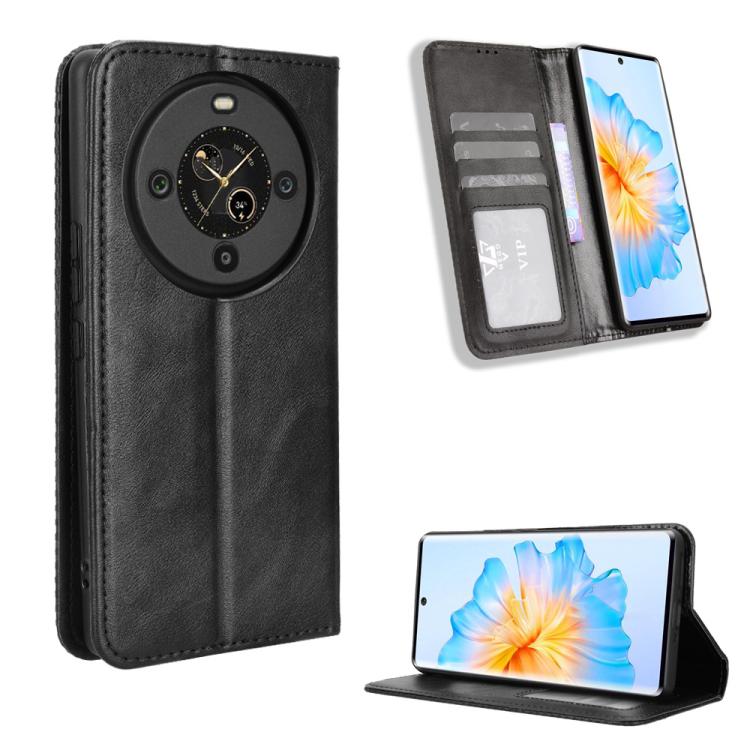 Magnetic Buckle Retro Texture Leather Phone Case, Compatible with Fossibot S3 Pro