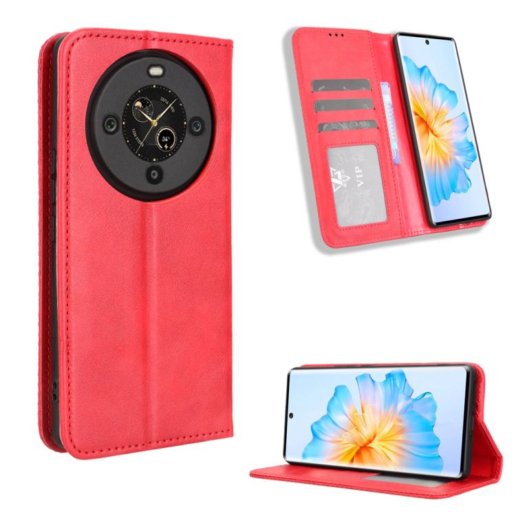 Magnetic Buckle Retro Texture Leather Phone Case, Compatible with Fossibot S3 Pro