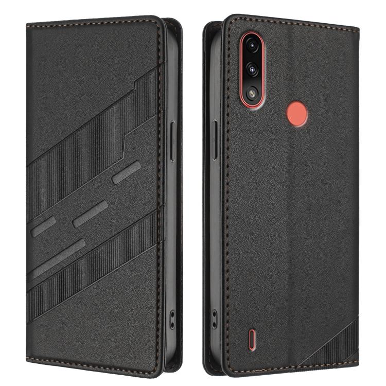 Embossed Multi-functional Wallet Retro Leather Phone Case, Compatible with Motorola Moto E7 Power